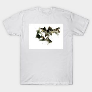 Black Moor Fish Aquarium Artwork T-Shirt